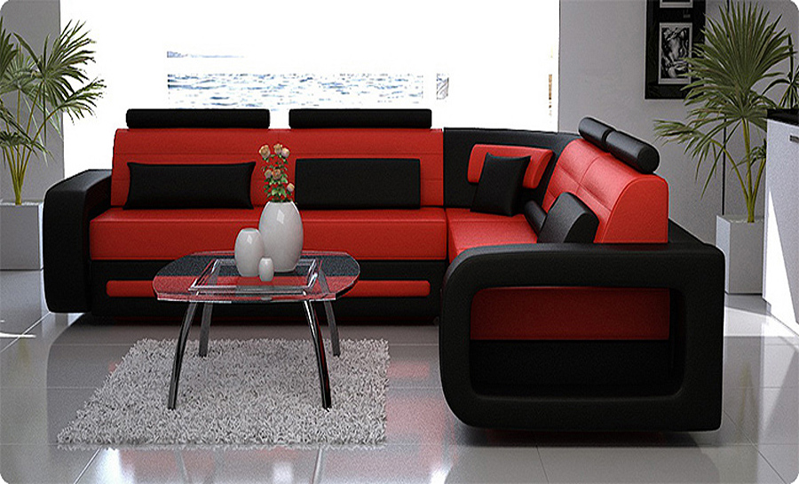 Ikari - L - Leather Sofa Lounge Set